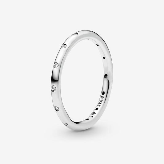 Pandora Sterling Silver CZ Sparkling Droplets Band Ring