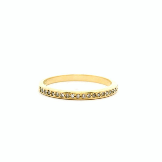 18ct yellow Gold Diamond Bead Set Band Ring