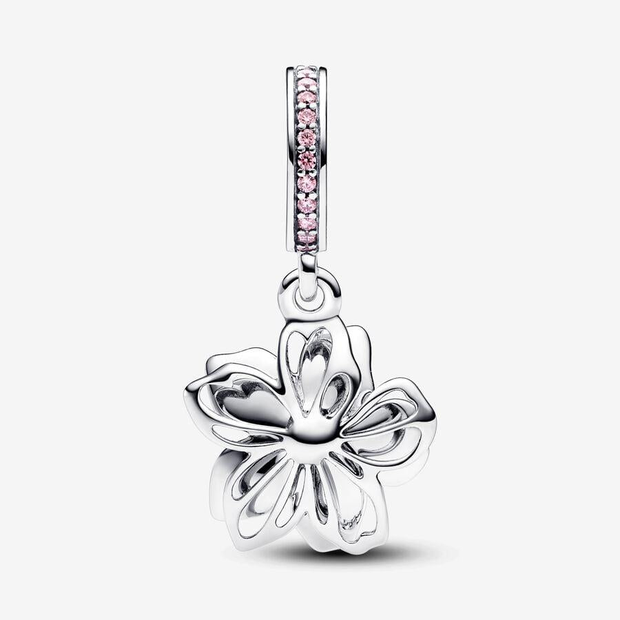 Pandora Sterling Silver Cherry Blossom Dangle Charm