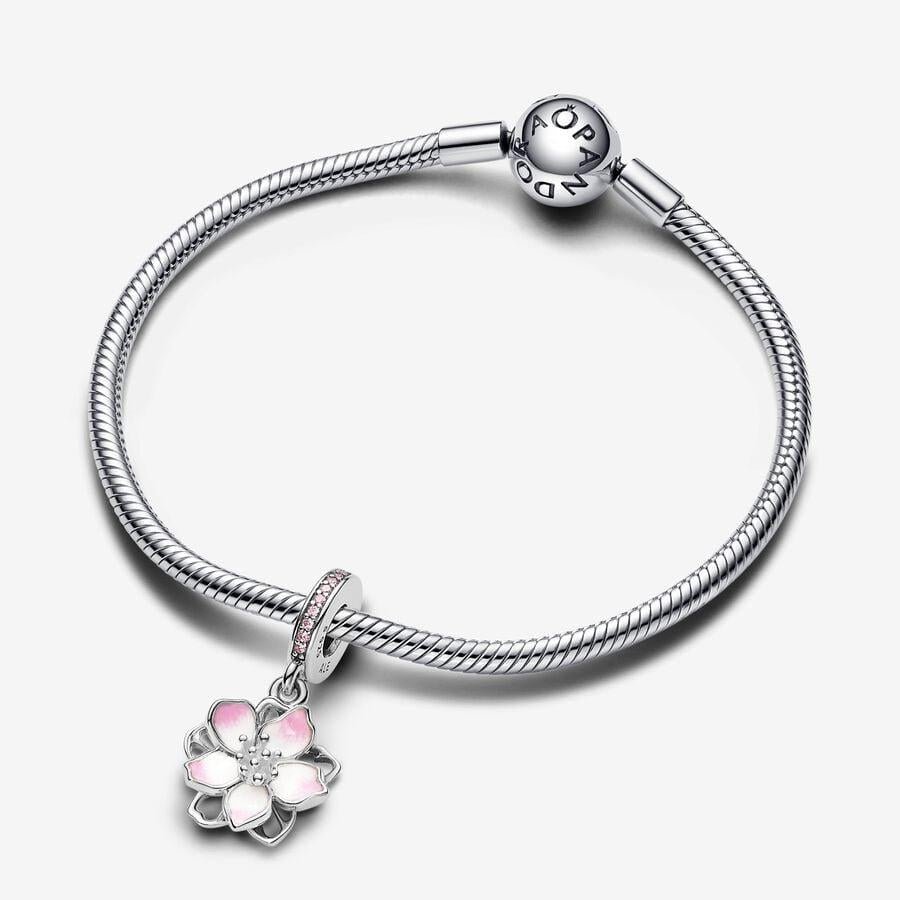 Pandora Sterling Silver Cherry Blossom Dangle Charm