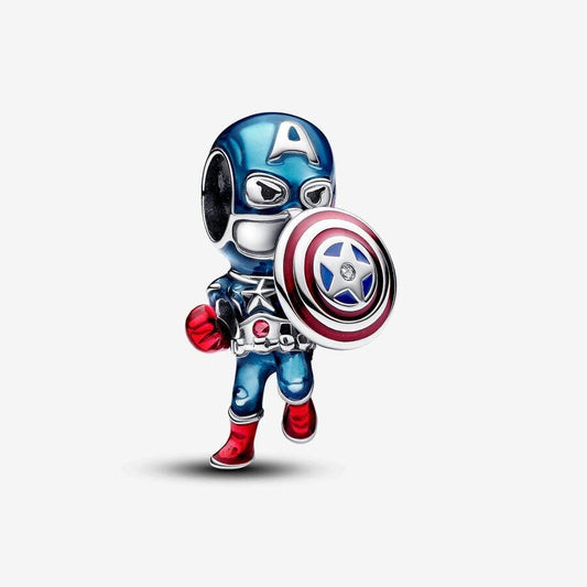 Pandora Sterling Silver Marvel Captain America Charm 793129c01