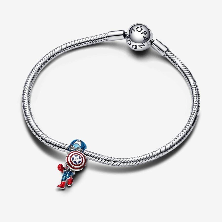 Pandora Sterling Silver Marvel The Avengers Captain America Charm