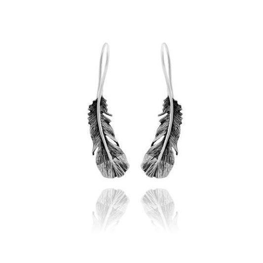 Evolve Sterling Silver Huia (Admired) Drop Hook Earrings