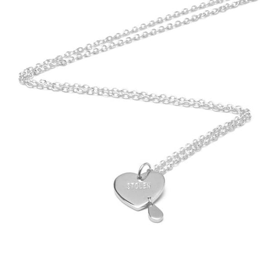 Stolen Girlfriends Sterling Silver Crying Heart Necklace