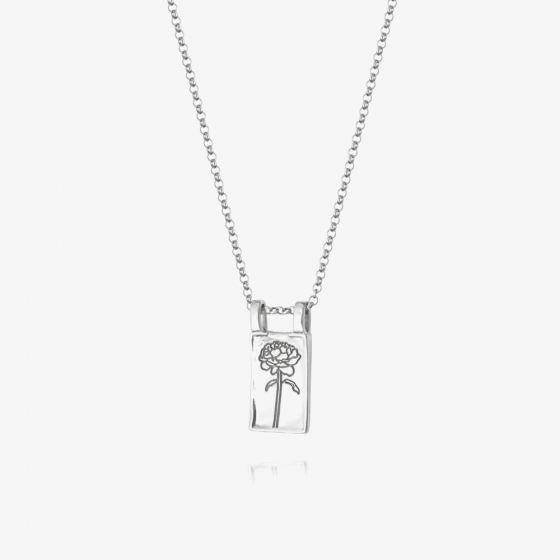Daisy London Sterling Silver Rose Necklace