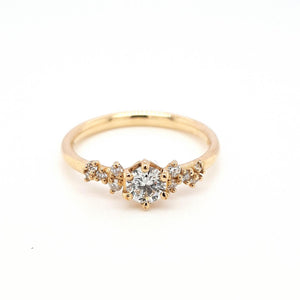 9ct Yellow Gold 0.45ct Diamond Scatter Style Ring