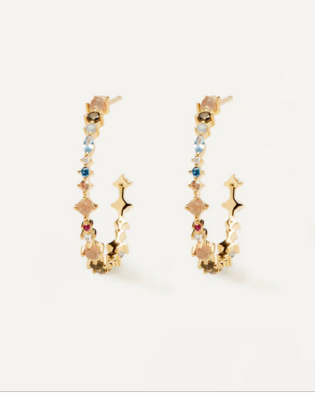 PD Paola 18ct Gold Plated Atelier Halo Earrings