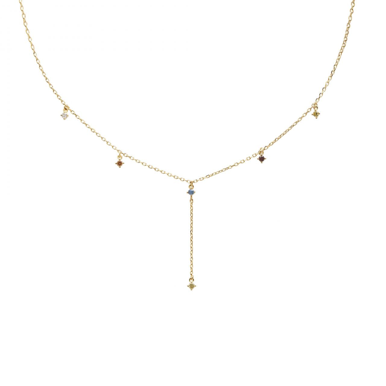 PD Paola 18ct Gold Plated Five Mana Necklace 55cm