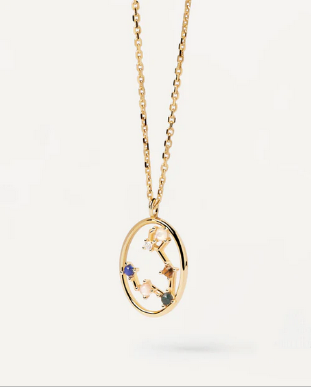 PD Paola 18ct Gold Plated Pisces Zodiac Necklace 50cm