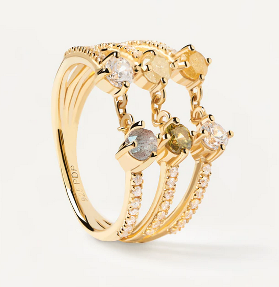 PD Paola 18ct Yellow Gold Plated Juno Gold Ring