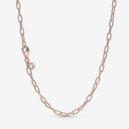 Pandora 14ct Rose Gold Plated Link Necklace 50cm 389410c00-50