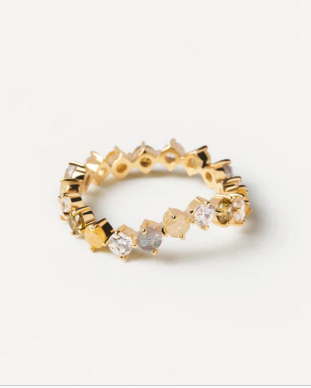PD Paola 18ct Gold Plated Juno April Ring