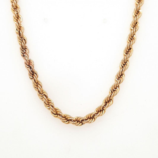 Estate 9ct Yellow Gold Rope Chain