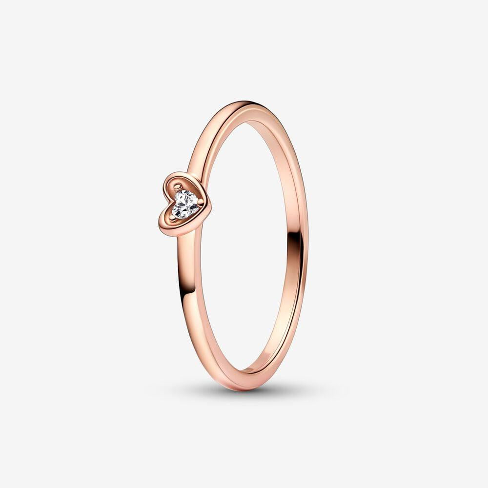 Pandora 14k Rose Plated Radiant Heart Ring