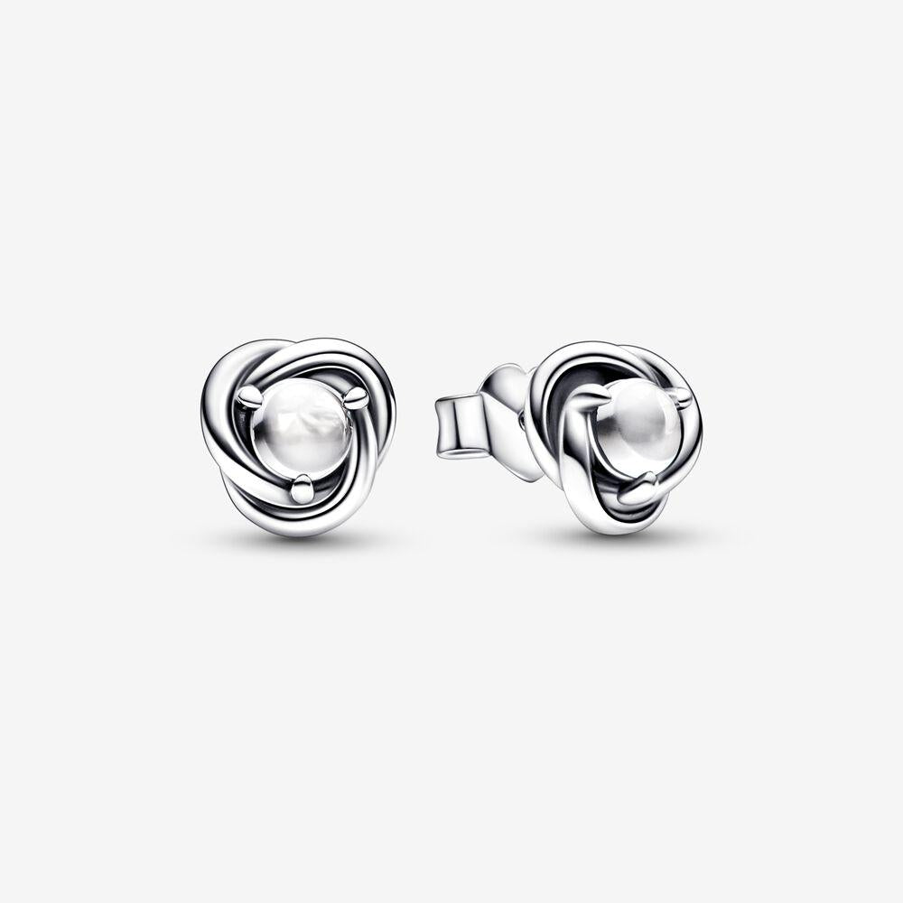 Pandora Sterling Silver Stud Earrings with Clear Cubic Zirconia 292335c01
