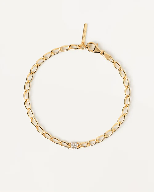 PD Paola 18ct Gold Plated Mini Letter N Bracelet