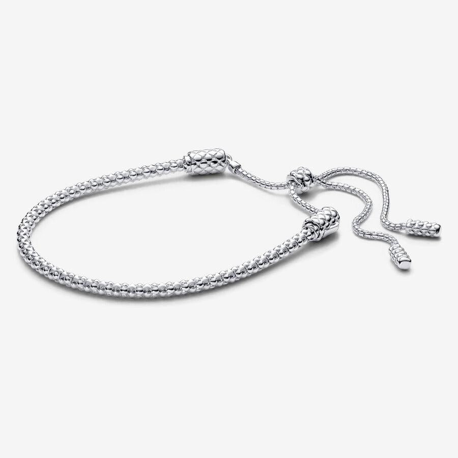 Pandora Sterling Silver Pandora Moments Studded Chain Slider Bracelet