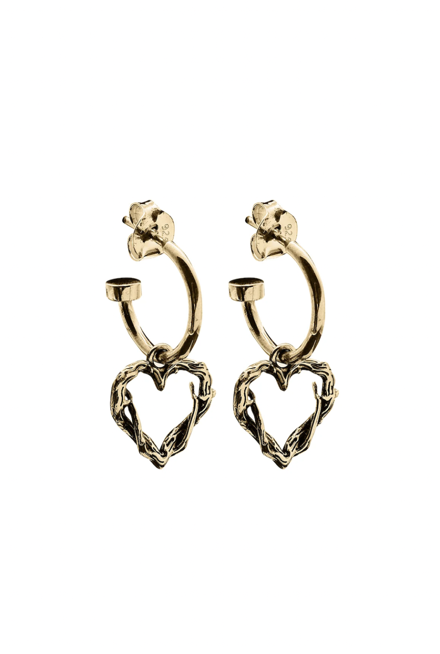 Stolen Girlfriends Club 18ct Yellow Gold Plated Entwined Sleeper Earrings