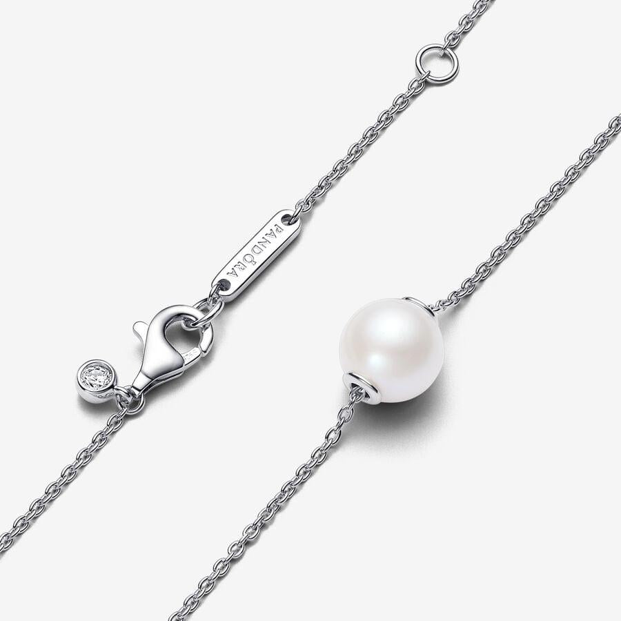 Pandora Sterling Silver Treated Freshwater Cultured Pearl Collier Necklace