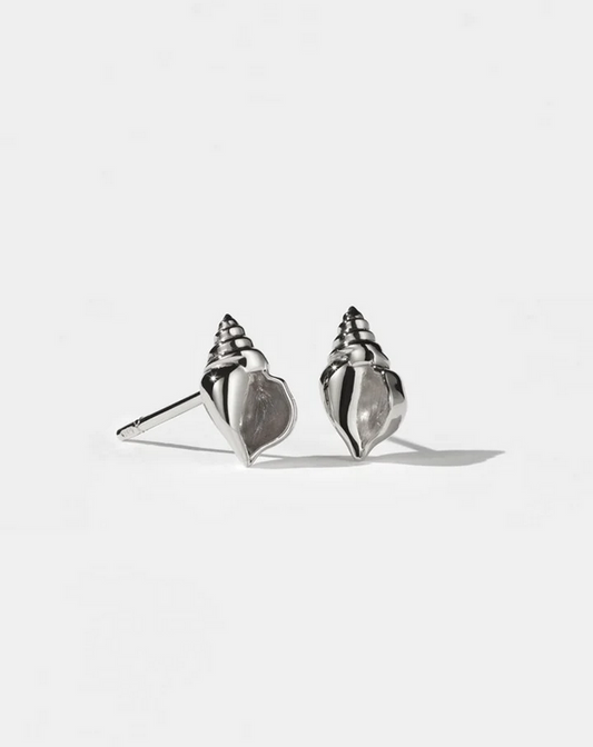 Meadowlark Sterling Silver Conch Stud Earrings