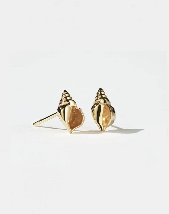 Meadowlark 23ct Yellow Gold Plated Conch Stud Earrings