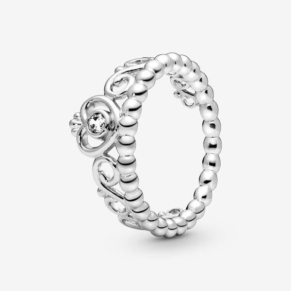 Pandora Stg silver CZ Tiara Ring Size 58